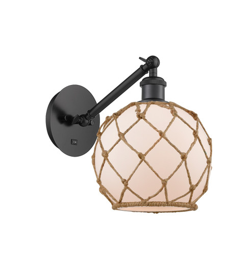Sconces Single Glass by Innovations ( 405 | 317-1W-BK-G121-8RB Ballston ) 