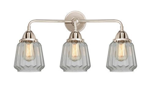 Bathroom Fixtures Three Lights by Innovations ( 405 | 288-3W-PN-G142-LED Nouveau 2 ) 