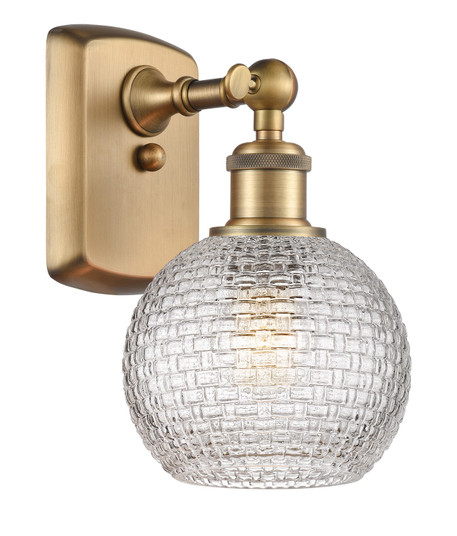 Sconces Single Glass by Innovations ( 405 | 516-1W-BB-G122C-6CL Ballston ) 