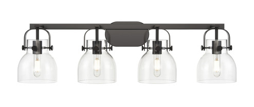 Bathroom Fixtures Four Lights by Innovations ( 405 | 423-4W-BK-G412-6CL Downtown Urban ) 