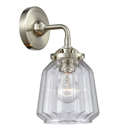 Sconces Single Glass by Innovations ( 405 | 284-1W-SN-G142-LED Nouveau ) 