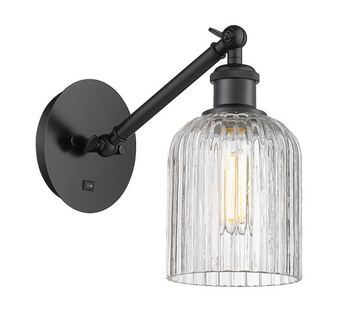 Sconces Single Glass by Innovations ( 405 | 317-1W-BK-G559-5CL Ballston ) 