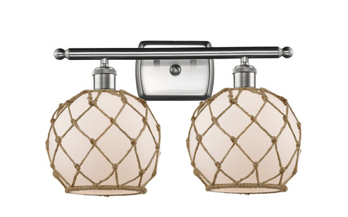 Bathroom Fixtures Two Lights by Innovations ( 405 | 516-2W-SN-G121-8RB Ballston ) 