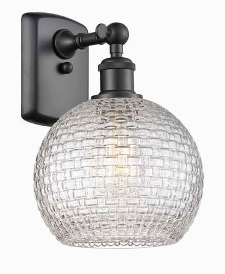 Sconces Single Glass by Innovations ( 405 | 516-1W-BK-G122C-8CL Ballston ) 