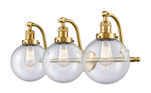 Bathroom Fixtures Three Lights by Innovations ( 405 | 515-3W-SG-G204-8 Franklin Restoration ) 