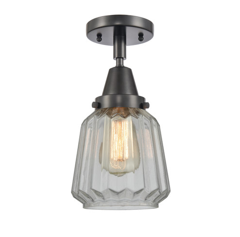 Semi-Flush Mts. Glass Down by Innovations ( 405 | 447-1C-BK-G142 Caden ) 