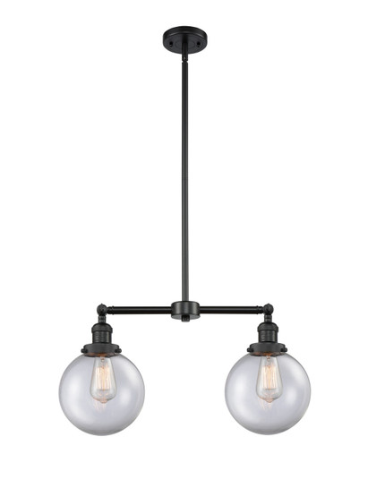 Linear/Island 2 Light Bar by Innovations ( 405 | 209-BK-G202-8-LED Franklin Restoration ) 