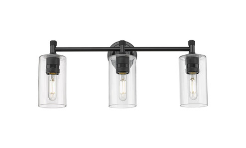 Bathroom Fixtures Three Lights by Innovations ( 405 | 434-3W-BK-G434-7CL Downtown Urban ) 