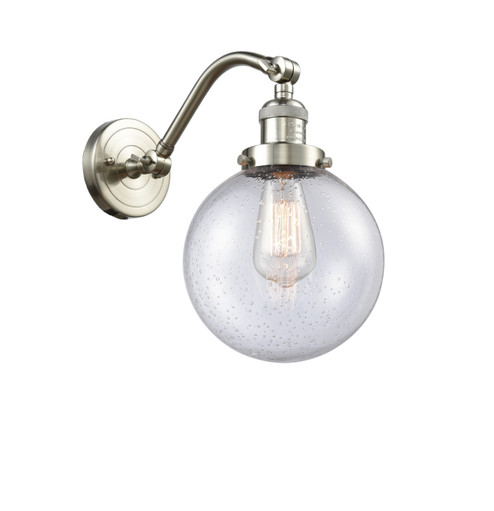 Sconces Single Glass by Innovations ( 405 | 515-1W-SN-G204-8-LED Franklin Restoration ) 