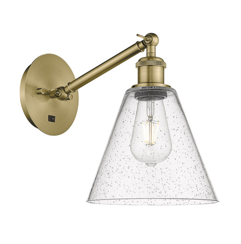 Sconces Single Glass by Innovations ( 405 | 317-1W-AB-GBC-84-LED Ballston ) 