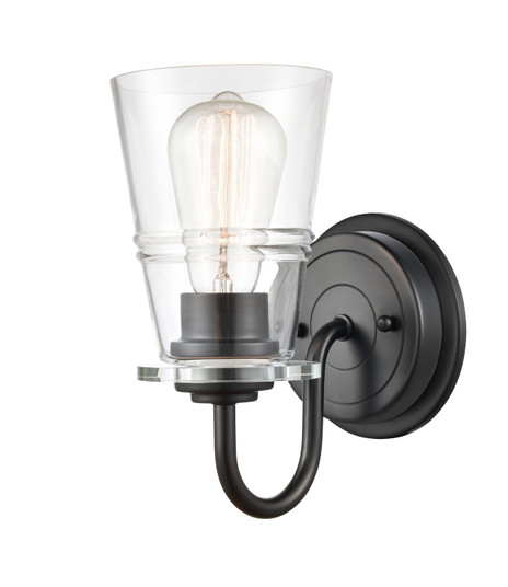 Sconces Single Glass by Innovations ( 405 | 421-1W-BK-CL Auralume ) 