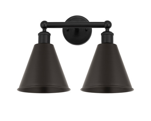Bathroom Fixtures Two Lights by Innovations ( 405 | 616-2W-BK-MBC-8-BK Edison ) 