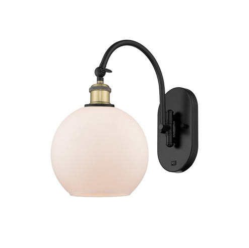 Sconces Single Glass by Innovations ( 405 | 518-1W-BAB-G121-8-LED Ballston ) 