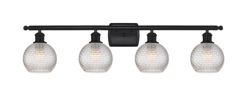 Bathroom Fixtures Four Lights by Innovations ( 405 | 516-4W-BK-G122C-6CL Ballston ) 