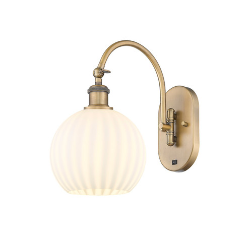 Sconces Single Glass by Innovations ( 405 | 518-1W-BB-G1217-8WV Ballston ) 