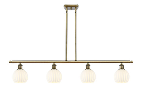 Linear/Island 4 Light + by Innovations ( 405 | 516-4I-AB-G1217-6WV Ballston ) 