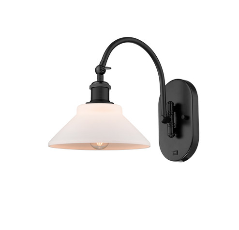 Sconces Single Glass by Innovations ( 405 | 518-1W-BK-G131 Ballston ) 