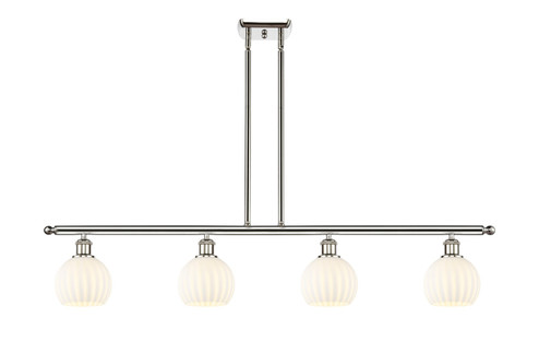 Linear/Island 4 Light + by Innovations ( 405 | 516-4I-PN-G1217-6WV Ballston ) 