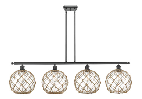 Linear/Island 4 Light + by Innovations ( 405 | 516-4I-BK-G122-10RB Ballston ) 