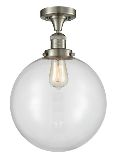Semi-Flush Mts. Glass Down by Innovations ( 405 | 517-1CH-SN-G202-12-LED Franklin Restoration ) 