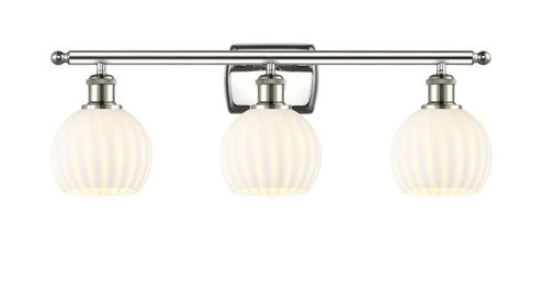 Bathroom Fixtures Three Lights by Innovations ( 405 | 516-3W-PN-G1217-6WV Ballston ) 