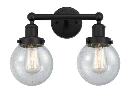 Bathroom Fixtures Two Lights by Innovations ( 405 | 616-2W-BK-G204-6 Edison ) 