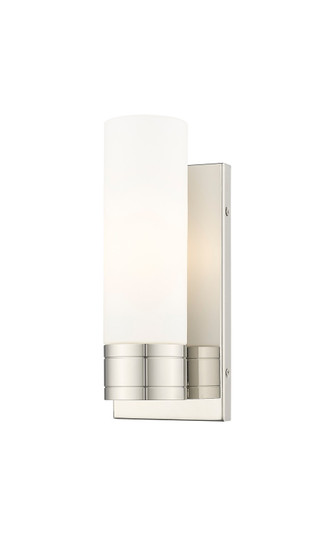 Sconces Single Glass by Innovations ( 405 | 617-1W-PN-G617-8WH Downtown Urban ) 