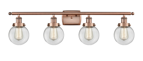 Bathroom Fixtures Four Lights by Innovations ( 405 | 916-4W-AC-G202-6-LED Ballston Urban ) 