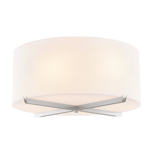 Flush Mounts Drum Shade by Justice Designs ( 102 | ACR-9526-OPAL-NCKL Acryluxe ) 