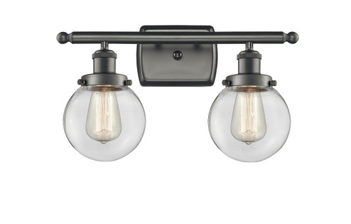Bathroom Fixtures Two Lights by Innovations ( 405 | 916-2W-OB-G202-6-LED Ballston Urban ) 
