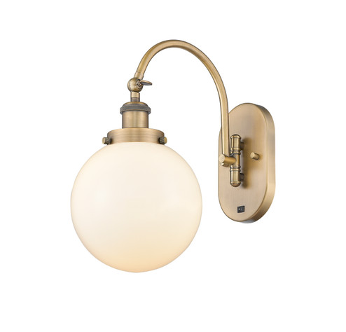 Sconces Single Glass by Innovations ( 405 | 918-1W-BB-G201-8-LED Franklin Restoration ) 