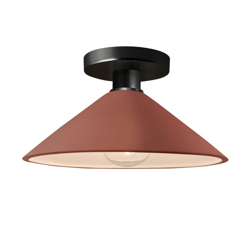 Semi-Flush Mts. Glass Down by Justice Designs ( 102 | CER-6330-CLAY-MBLK Radiance ) 