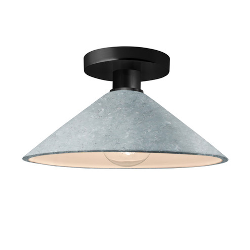 Semi-Flush Mts. Glass Down by Justice Designs ( 102 | CER-6330-CONC-MBLK Radiance ) 