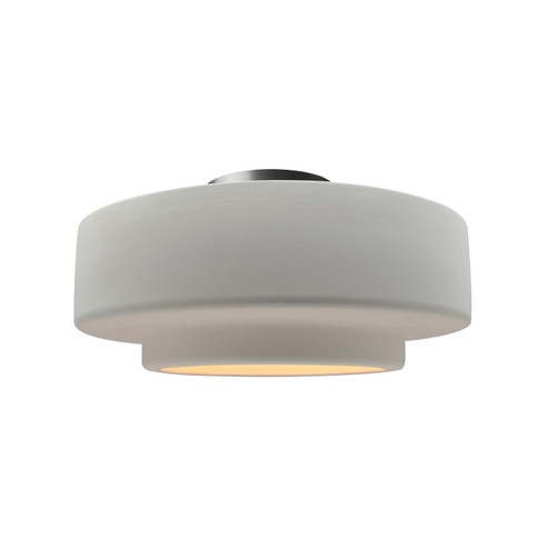Semi-Flush Mts. Drum Shade by Justice Designs ( 102 | CER-6363-BIS-NCKL Radiance ) 