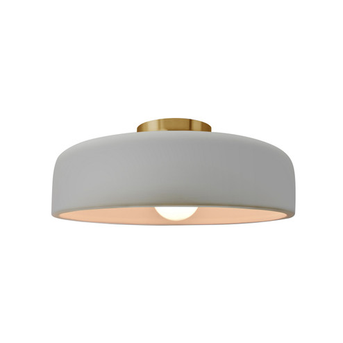 Semi-Flush Mts. Bowl Style by Justice Designs ( 102 | CER-6343-MAT-BRSS Radiance ) 