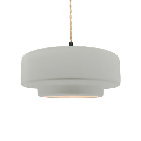Pendants Drum Shade by Justice Designs ( 102 | CER-6543-MAT-MBLK-BEIG-TWST Radiance ) 