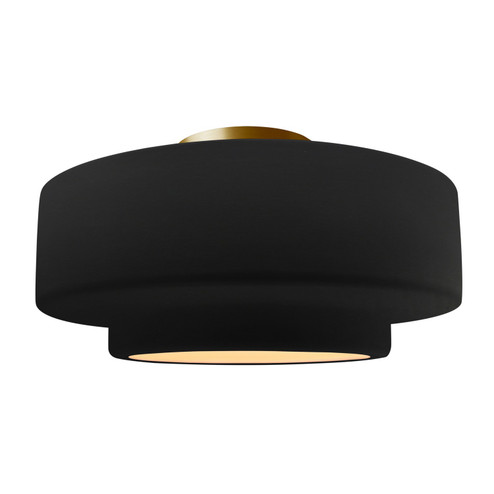 Semi-Flush Mts. Drum Shade by Justice Designs ( 102 | CER-6365-CRB-BRSS Radiance ) 