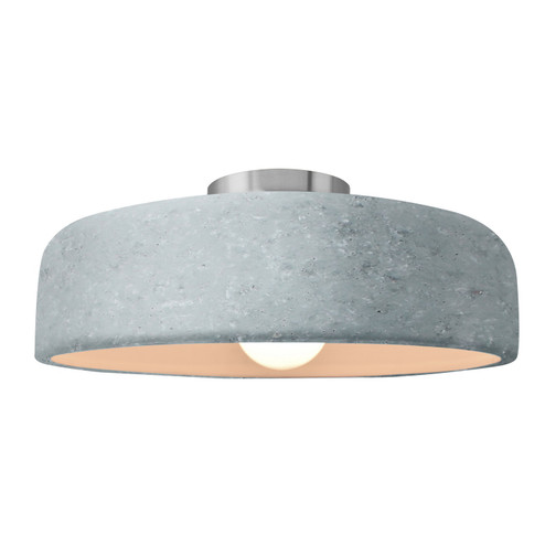 Semi-Flush Mts. Drum Shade by Justice Designs ( 102 | CER-6345-CONC-NCKL Radiance ) 