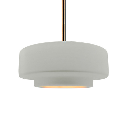 Pendants Drum Shade by Justice Designs ( 102 | CER-6543-MTGD-BRSS-RIGID Radiance ) 