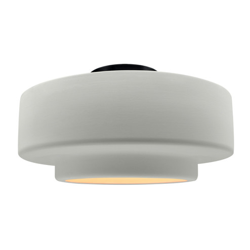 Semi-Flush Mts. Drum Shade by Justice Designs ( 102 | CER-6365-MAT-MBLK Radiance ) 