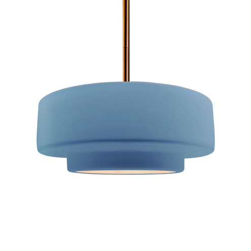 Pendants Drum Shade by Justice Designs ( 102 | CER-6543-SKBL-BRSS-RIGID Radiance ) 