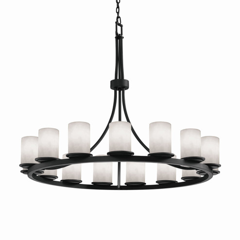 Large Chandeliers Glass Shade by Justice Designs ( 102 | CLD-8716-10-MBLK-LED21-14700 Clouds ) 