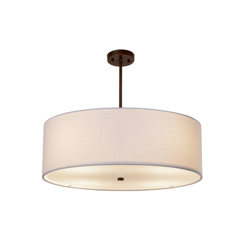 Mid. Chandeliers Drum Shade by Justice Designs ( 102 | FAB-9592-WHTE-DBRZ Textile ) 