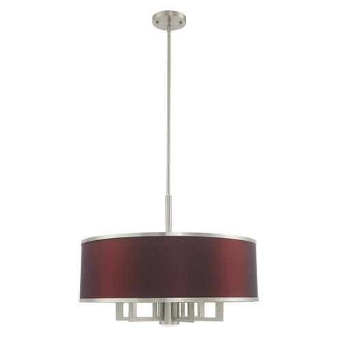 Mid. Chandeliers Drum Shade by Livex Lighting ( 107 | 60416-91 Park Ridge ) 