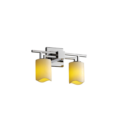 Bathroom Fixtures Two Lights by Justice Designs ( 102 | CNDL-8702-14-CREM-CROM CandleAria ) 