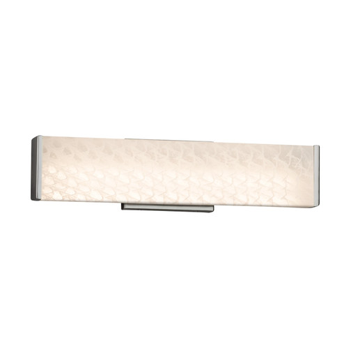 Bathroom Fixtures Cylindrical / Linear by Justice Designs ( 102 | FSN-8601-WEVE-NCKL Fusion ) 