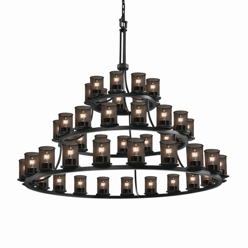 Large Chandeliers Metal Shade by Justice Designs ( 102 | MSH-8714-10-MBLK Wire Mesh ) 