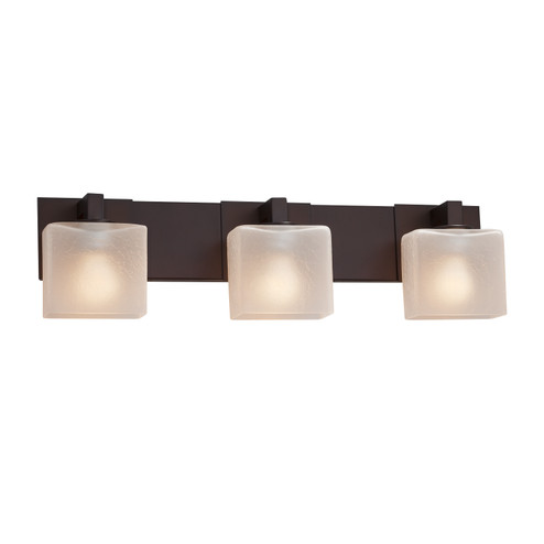 Bathroom Fixtures Three Lights by Justice Designs ( 102 | FSN-8923-55-FRCR-DBRZ Fusion ) 