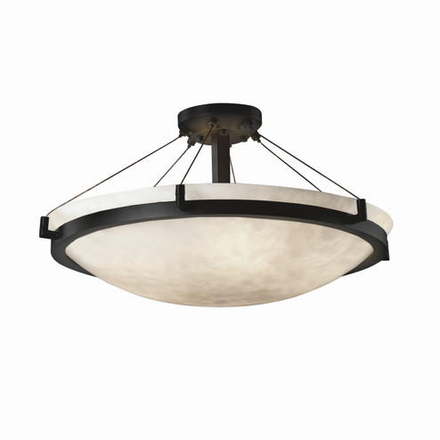 Semi-Flush Mts. Bowl Style by Justice Designs ( 102 | CLD-9682-35-MBLK-LED5-5000 Clouds ) 