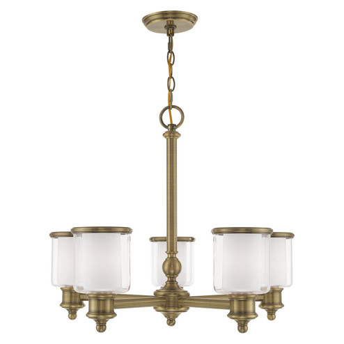 Mid. Chandeliers Glass Up by Livex Lighting ( 107 | 40205-01 Middlebush ) 